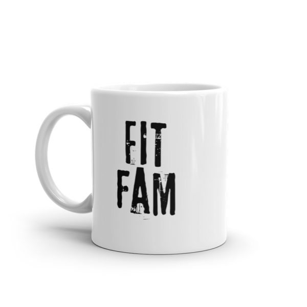 Fit Fam White Glossy Mug