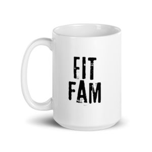 Fit Fam White Glossy Mug